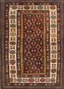 aalam grey and black wool hand knotted Rug - HeadShot