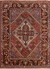 aalam red and orange wool hand knotted Rug - HeadShot aalam red and orange wool hand knotted Rug - HeadShot