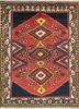 kiaan red and orange wool hand knotted Rug - HeadShot