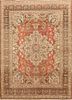 aalam red and orange wool hand knotted Rug - HeadShot aalam red and orange wool hand knotted Rug - HeadShot