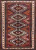 aalam red and orange wool hand knotted Rug - HeadShot aalam red and orange wool hand knotted Rug - HeadShot