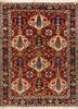 aalam red and orange wool hand knotted Rug - HeadShot aalam red and orange wool hand knotted Rug - HeadShot