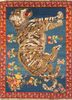 aalam blue wool hand knotted Rug - HeadShot aalam blue wool hand knotted Rug - HeadShot