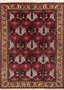 aalam red and orange wool hand knotted Rug - HeadShot aalam red and orange wool hand knotted Rug - HeadShot