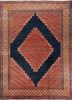 aalam blue wool hand knotted Rug - HeadShot aalam blue wool hand knotted Rug - HeadShot