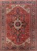 aalam red and orange wool hand knotted Rug - HeadShot aalam red and orange wool hand knotted Rug - HeadShot