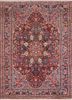 aalam red and orange wool hand knotted Rug - HeadShot aalam red and orange wool hand knotted Rug - HeadShot