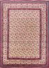 aalam ivory wool hand knotted Rug - HeadShot
