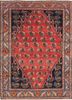 aalam red and orange wool hand knotted Rug - HeadShot aalam red and orange wool hand knotted Rug - HeadShot