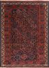 aalam blue wool hand knotted Rug - HeadShot
