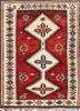 aalam red and orange wool hand knotted Rug - HeadShot aalam red and orange wool hand knotted Rug - HeadShot