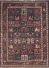 aalam blue wool hand knotted Rug - HeadShot aalam blue wool hand knotted Rug - HeadShot