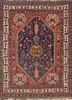 aalam blue wool hand knotted Rug - HeadShot aalam blue wool hand knotted Rug - HeadShot