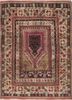 aalam green wool hand knotted Rug - HeadShot