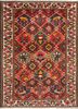 aalam red and orange wool hand knotted Rug - HeadShot aalam red and orange wool hand knotted Rug - HeadShot