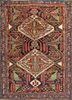 kiaan red and orange wool hand knotted Rug - HeadShot kiaan red and orange wool hand knotted Rug - HeadShot