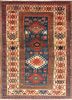 kiaan blue wool hand knotted Rug - HeadShot