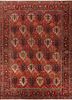 aalam red and orange wool hand knotted Rug - HeadShot aalam red and orange wool hand knotted Rug - HeadShot
