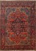 aalam red and orange wool hand knotted Rug - HeadShot aalam red and orange wool hand knotted Rug - HeadShot