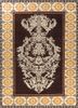 aalam beige and brown wool hand knotted Rug - HeadShot