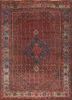 aalam red and orange wool hand knotted Rug - HeadShot