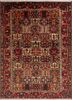 aalam red and orange wool hand knotted Rug - HeadShot