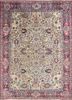aalam ivory wool hand knotted Rug - HeadShot