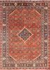 aalam red and orange wool hand knotted Rug - HeadShot aalam red and orange wool hand knotted Rug - HeadShot