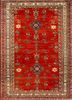 aalam red and orange wool hand knotted Rug - HeadShot aalam red and orange wool hand knotted Rug - HeadShot