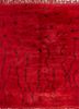 nuray pink and purple wool hand knotted Rug - HeadShot