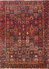 aalam red and orange wool hand knotted Rug - HeadShot aalam red and orange wool hand knotted Rug - HeadShot