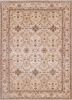 aalam red and orange wool hand knotted Rug - HeadShot