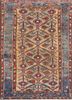 aalam beige and brown wool hand knotted Rug - HeadShot