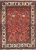 aalam red and orange wool hand knotted Rug - HeadShot aalam red and orange wool hand knotted Rug - HeadShot