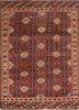 kiaan red and orange wool hand knotted Rug - HeadShot