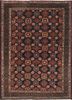 aalam blue wool hand knotted Rug - HeadShot