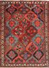 aalam red and orange wool hand knotted Rug - HeadShot aalam red and orange wool hand knotted Rug - HeadShot