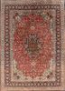 aalam pink and purple wool hand knotted Rug - HeadShot