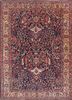aalam blue wool hand knotted Rug - HeadShot