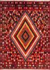 kiaan red and orange wool hand knotted Rug - HeadShot