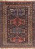 kiaan pink and purple wool hand knotted Rug - HeadShot