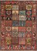 aalam red and orange wool hand knotted Rug - HeadShot