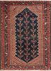 aalam blue wool hand knotted Rug - HeadShot aalam blue wool hand knotted Rug - HeadShot