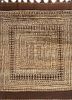 zuri beige and brown wool hand knotted Rug - HeadShot
