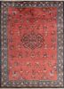 aalam red and orange wool hand knotted Rug - HeadShot aalam red and orange wool hand knotted Rug - HeadShot