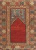 aalam red and orange wool hand knotted Rug - HeadShot aalam red and orange wool hand knotted Rug - HeadShot