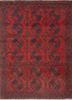 kiaan red and orange wool hand knotted Rug - HeadShot