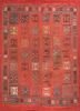 nayaab red and orange wool flat weaves Rug - HeadShot nayaab red and orange wool flat weaves Rug - HeadShot