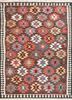nayaab beige and brown wool flat weaves Rug - HeadShot