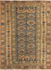 nayaab blue wool flat weaves Rug - HeadShot